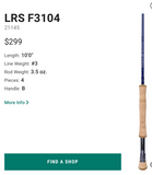 Douglas LRS ESN Fly Rod 10FT 3WT