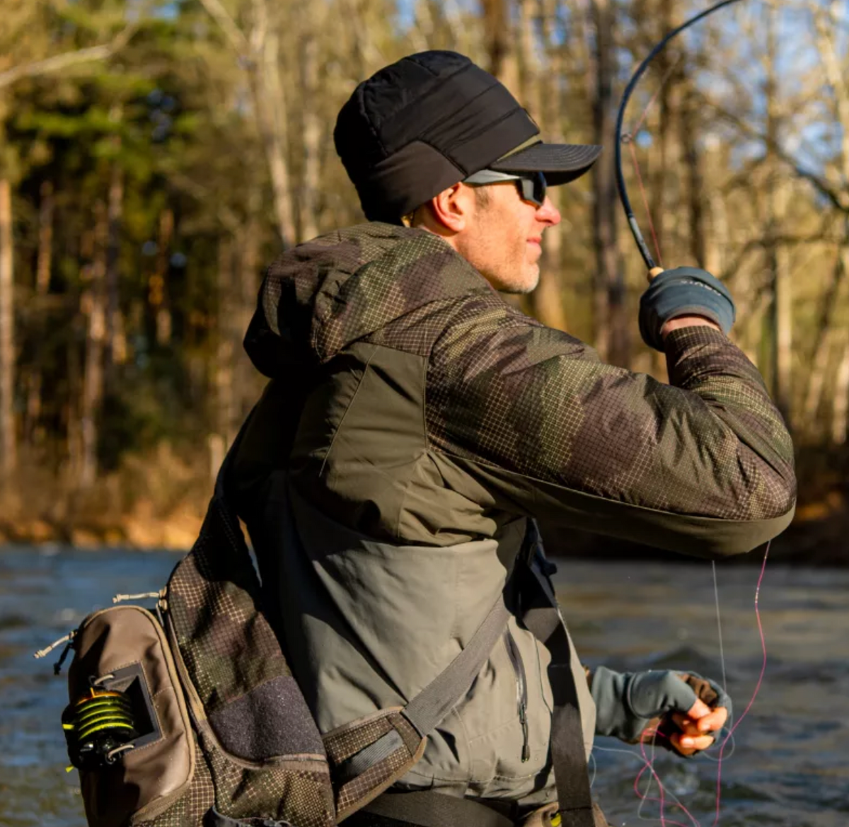 Veste Orvis Trout Bum Homme – Taille XL, Noire, 1/4 Zip – Pêche, Outdoor, Canada