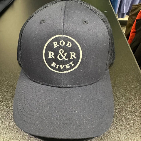 Rod & Rivet Logo Hat Navy on Navy