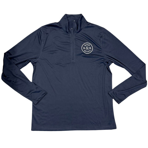 Rod & Rivet 1/4 Zip Stretch Navy Blue