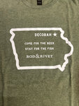 Come for the Beer T shirt- Olive