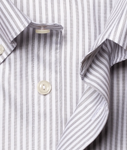 Classic Striped Oxford Button Down Grey  -Contemporary Fit