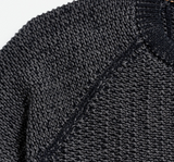 Marled Crew Neck Sweater-Black