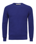 Rib Knit Crew Neck Sweater Royal Blue