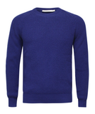 Rib Knit Crew Neck Sweater Royal Blue