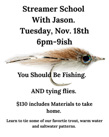 STREAMER SCHOOL WITH JASON TUESDAY, NOVEMBER 18TH 6PM-9ISH